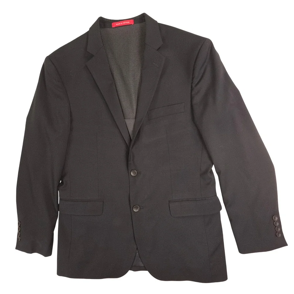 Awearness Kenneth Cole Awear-Tech‎ Black Extreme Slim Fit Wool Blazer 40 Regular